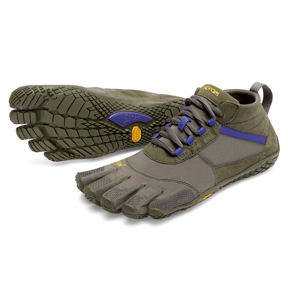 Vibram Five Fingers Womens V-Trek - Running Shoes Olive/Purple - SEZ196345